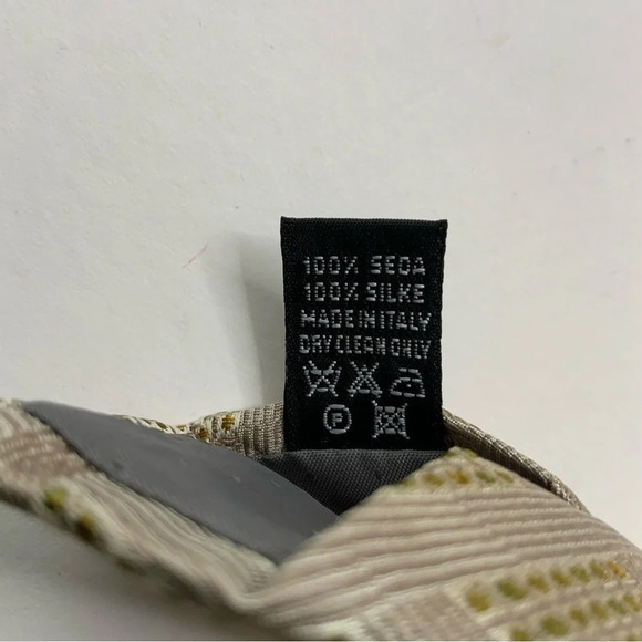 2/$30 FRATELLI Neutral Woven Handmade Italian Silk Tie - Picture 8 of 13